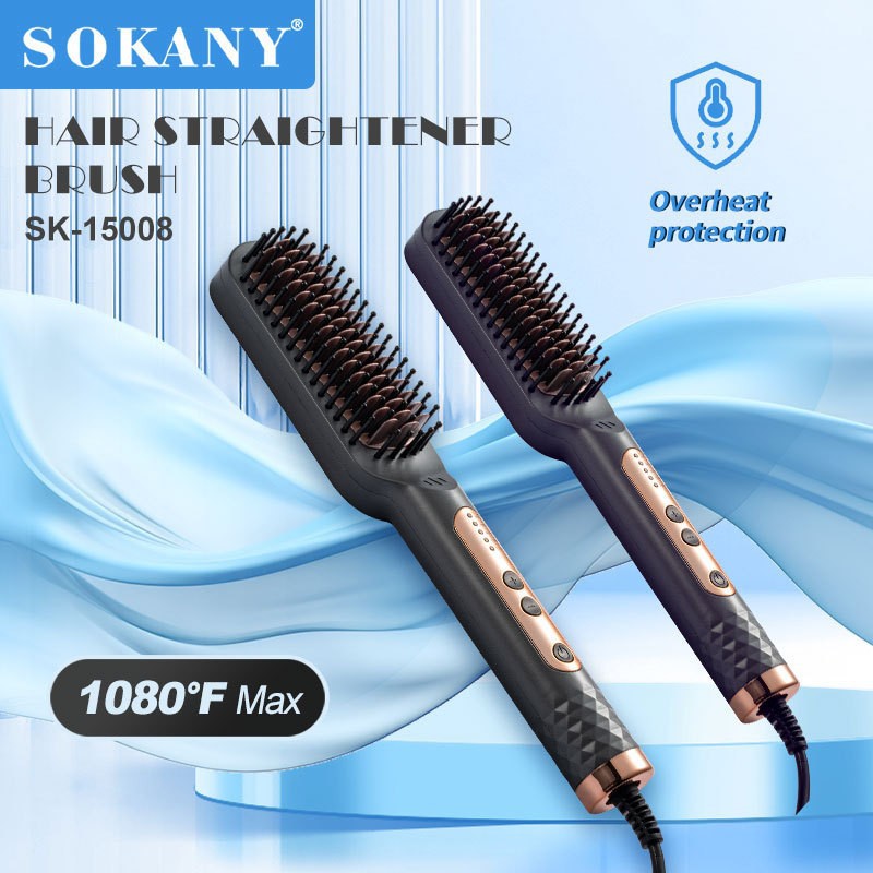 New Hot Air Comb, Cross-Border Hair Curling Iron, Hair Straightening Comb, Hair Dryer Comb, Negative Ion Manufacturer, Hair-Friendly Electric Hair Styling Comb