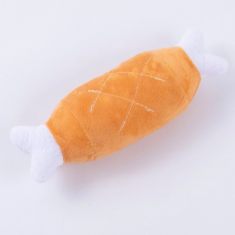 Simulated Chicken Leg Bone Dog Toy Pet Chewing Sound Toy Interactive Dog Supplies Bite-resistant Plush Toy