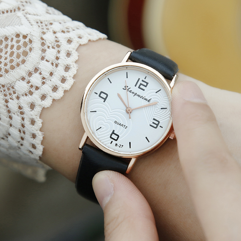 Stile di vita impermeabile nuove donne semplice orologio digitale alla moda Love Belt_voghion.com