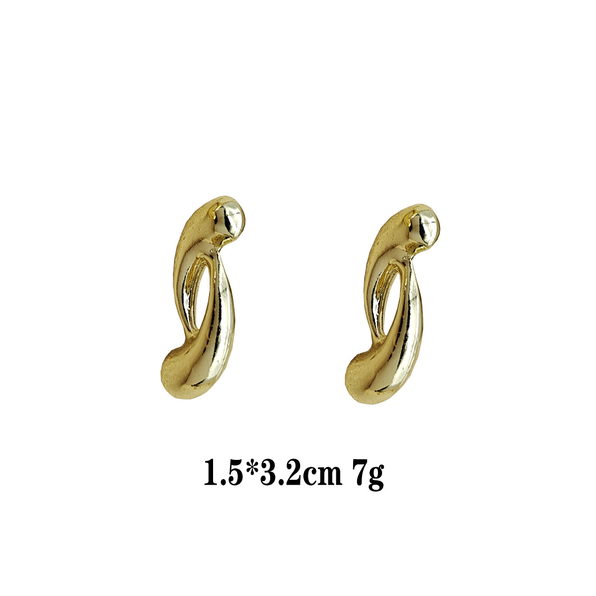 Pendientes de moda europeos y americanos Pendientes calientes Pendientes chapados en oro de lujo ligero Pendientes brillantes que no se desvanece Bola de oreja dorada transfronteriza image 33