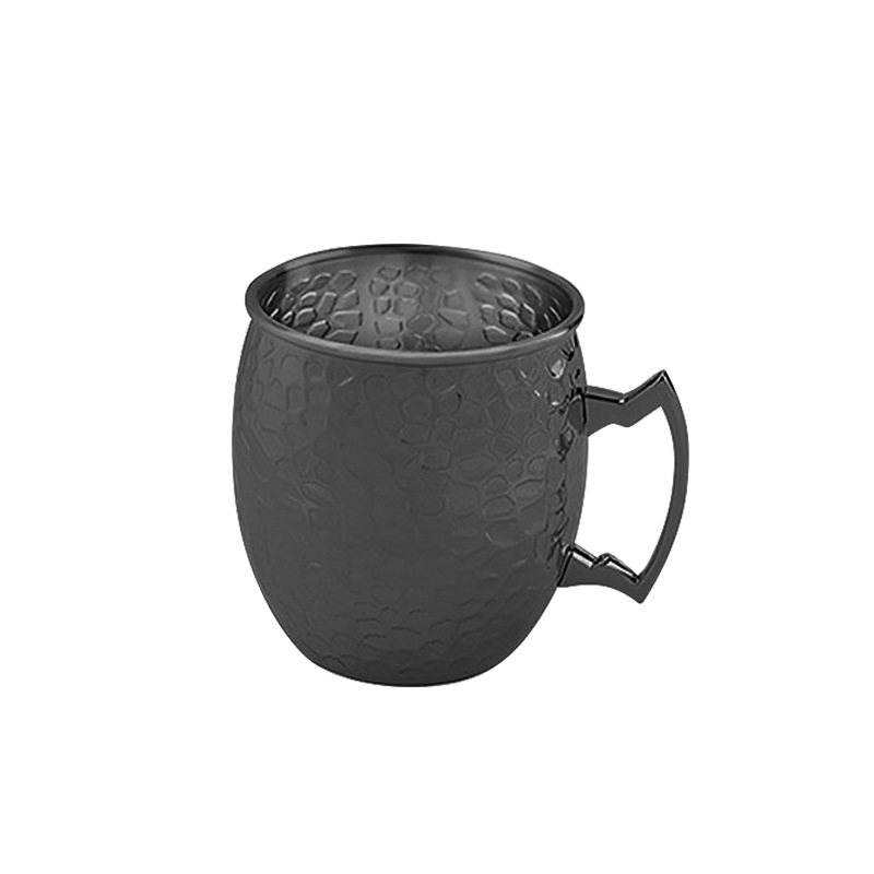 Кружка для Moscow Mule из нержавеющей стали 304, коктейльная чашка, медная кружка с эффектом ковки, высококачественная кружка для бара