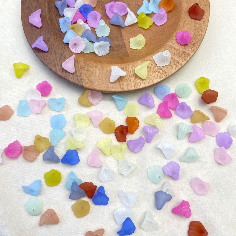 Korean-Style DIY Hair Accessory Flower, Frosted Small Trumpet Flower, Colorful Acrylic Hair Flower Accessory, Loose Beads Wholesale Korean-Style DIY Hair Accessory Flower, Frosted Small Trumpet Flower, Colorful Acrylic Hair Flower Accessory, Loose Beads Wholesale