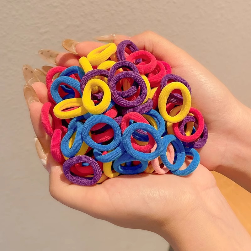 Caricatura encantadora anillo de pelo pulgar no daña el cabello de los niños correa de correa pequeña cuerda de cabello para niñas cuerda de cabello