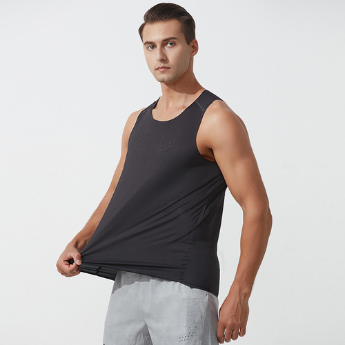 Summer thin sleeveless quick-drying racing marathon vest outdoor sports fitness muscular men's waistcoat racing vest
