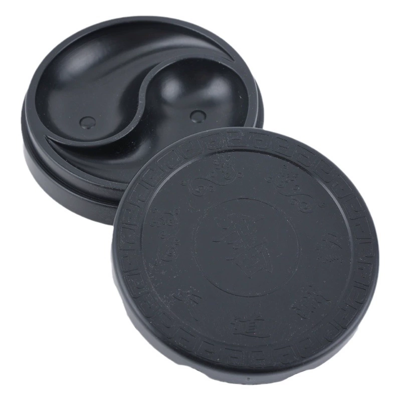 Коробка для чернил для студенческой каллиграфии с губкой пластиковая коробка для чернил Taiji портативная учебная комната четыре сокровища древний конский стол круглые чернила Море