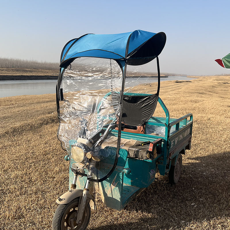 Electric motorcycle canopy, sun and rain protection umbrella, electric scooter canopy, windproof cover, new detachable safety umbrella