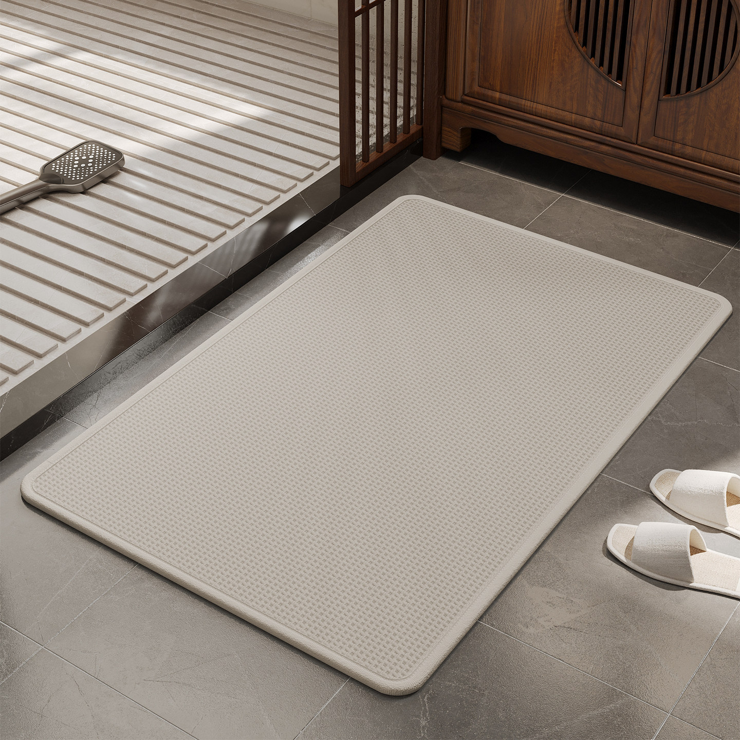 almohadilla de suelo de baño almohadilla de absorción de agua de baño doméstico puerta de inodoro almohadilla de pies de secado rápido inodoro inodoro anti-sucio almohadilla antideslizante