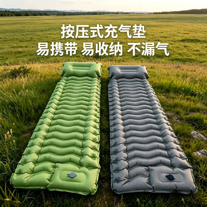 Inflatable Sleeping Mat, Outdoor Tent Floor Mat, Self-Charging Picnic Mat, Moisture-Proof Mat, Camping Style Thickeneded Foldableing Foot Tpu Mat