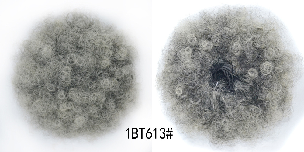 Afro Curly Pony tail Clip in Hair Bun Lorota pelusa pelucita brote de pelo