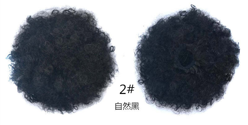 Afro Curly Pony tail Clip in Hair Bun Lorota pelusa pelucita brote de pelo