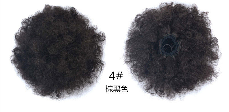 Afro Curly Pony tail Clip in Hair Bun Lorota pelusa pelucita brote de pelo
