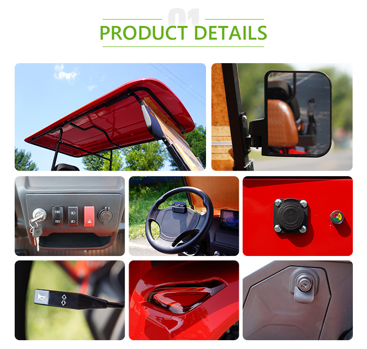 Customized Electric Off-Road Golf Cart, Scenic Area Hotel Sightseeing Shuttle Bus, 4-Seater and 8-Seater Golf Sightseeing Car