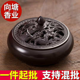 批发香炉纯黄铜家用仿古檀香炉茶道供奉炉盘香炉书房香薰盒香薰炉