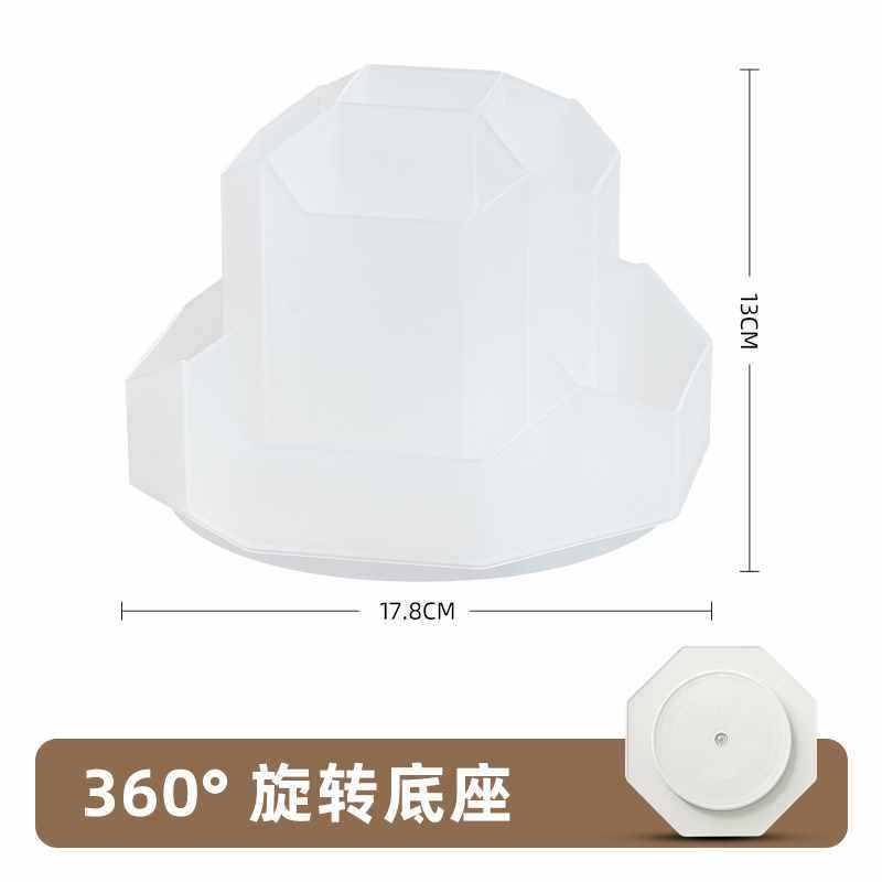 【】3세대 회전식 연필꽂이 - 투명 - 9칸 업그레이드 회전형