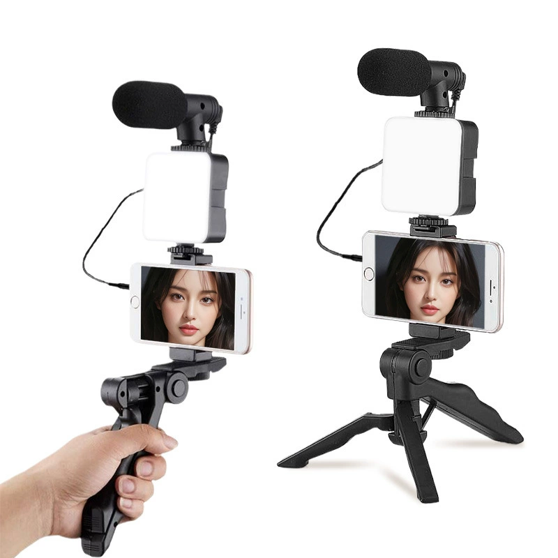 Производители напрямую поставляют мобильный телефон в прямом эфире фотографии заполняет настольный беспроводной микрофон портативный светодиодный карманный свет