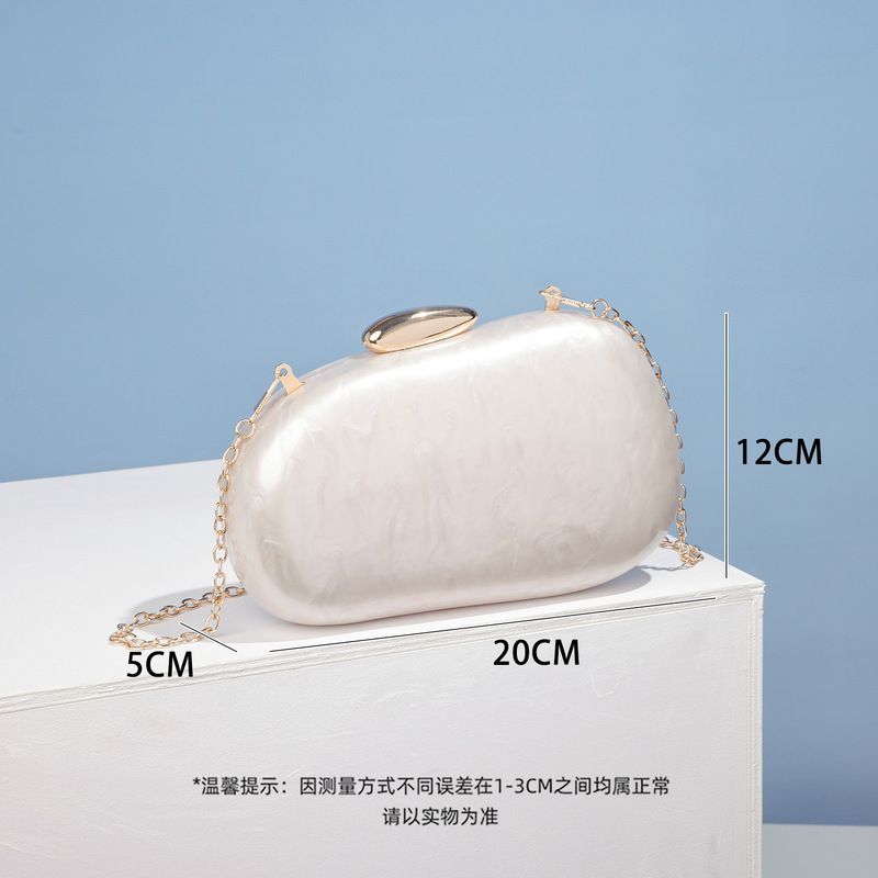 亚马逊跨境女士欧美新款单肩斜跨包异型贝壳亚克力包时尚婚礼晚宴|undefined