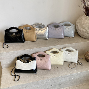 Tweed Style Quilted Chain Mini Clutch Bag for Women 2025 New Women's Bag Versatile High-End Single Shoulder Crossbody Bag