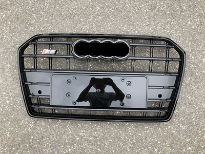 Zhongwang Grille 16 17 18 Models A6 - 16-18-s6-black-bottom-black-frame-silver-label-grille
