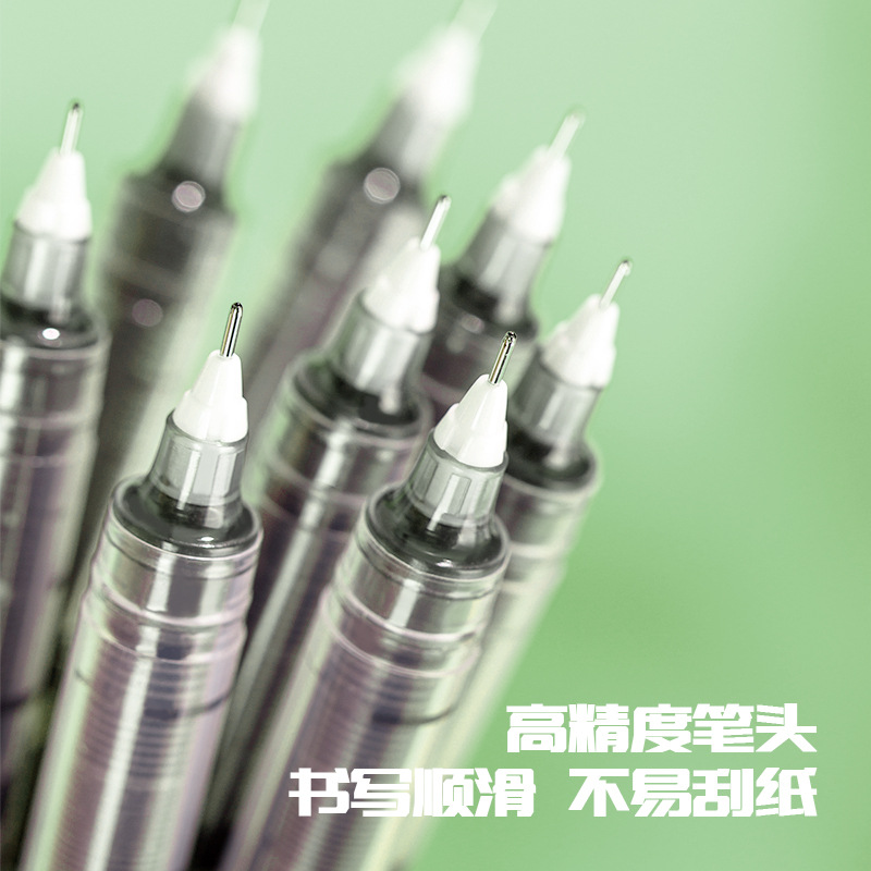 Deliky bolígrafo líquido directo bolígrafo neutro bolígrafo de firma negro 0.5 bolígrafo de aguja completa S856