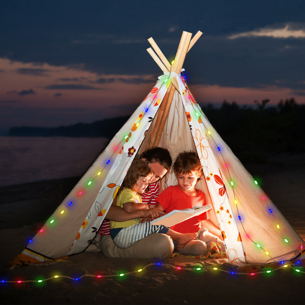 USB铜线8模式灯串 LED铜线灯户外装饰彩灯星星灯带小彩灯闪烁灯条