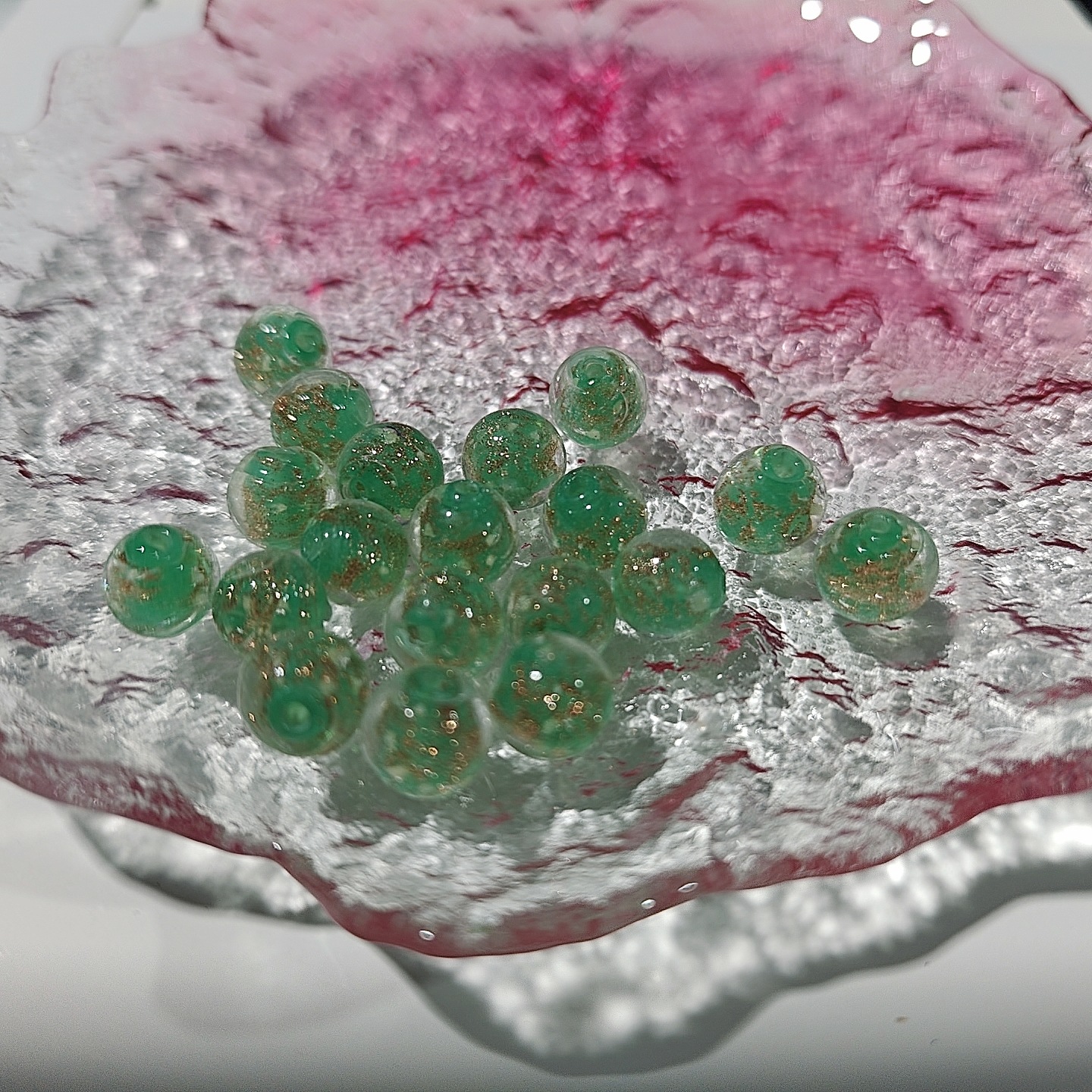 Cuentas de vidrio de arena de oro luminoso perlas sueltas cuentas redondas de cristal accesorios de la joyería de bricolaje pulsera material pulsera de cuentas