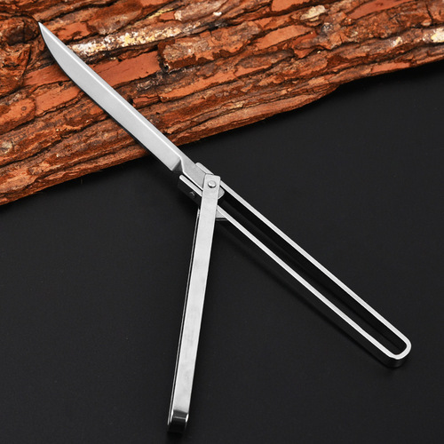 新款多功能户外野营不锈钢无锁创意折叠刀随身小巧高硬度水果刀