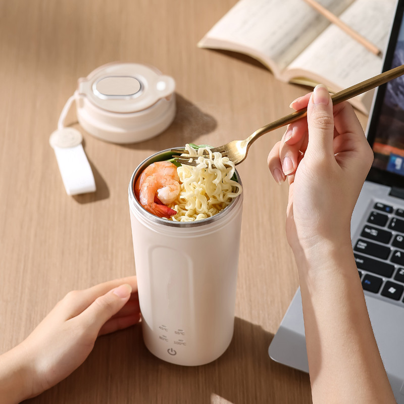 电加热烧开水杯小型旅行便携式可usb充电宝保温热奶 泡面恒温米粥