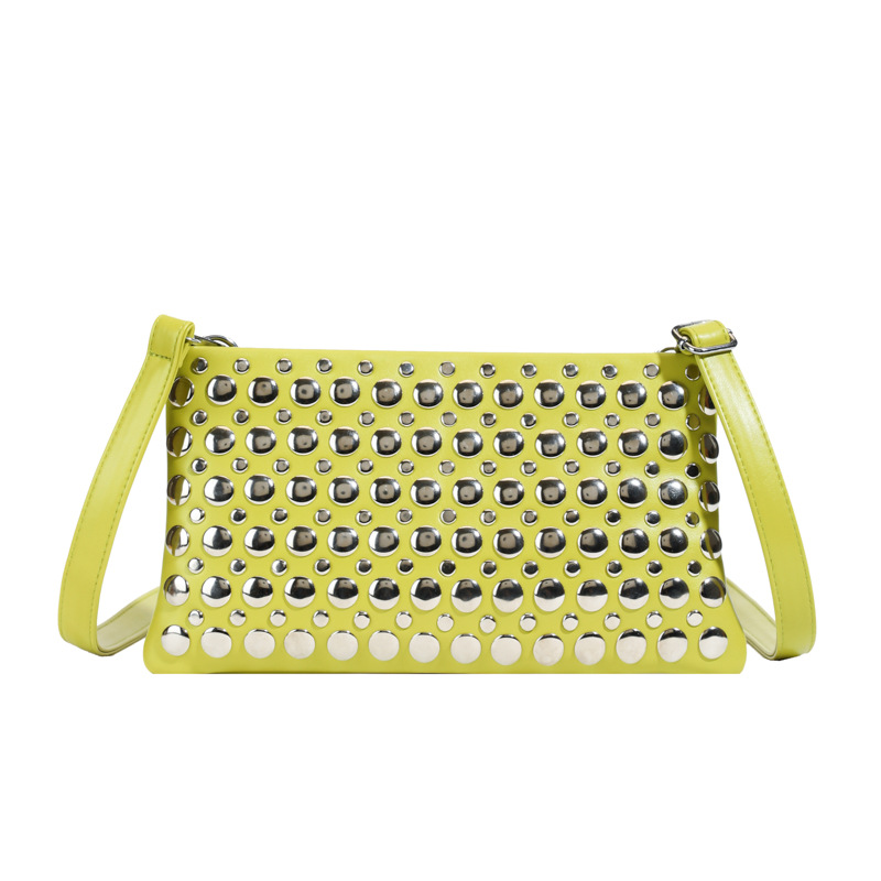 Studded Small Square Shoulder Bag For Women With Wide Strap_voghion.com