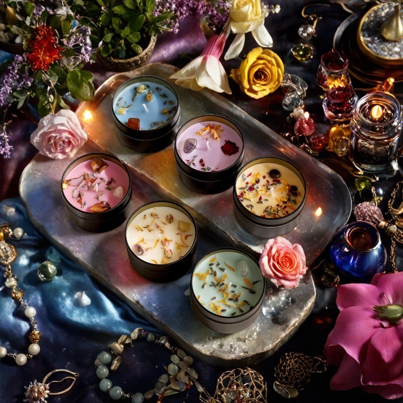 Energía de cristal de banano de hierro negro Yilan flores secas de banano de cera de flores para dormir en el hogar velas de fragancia de dormitorio