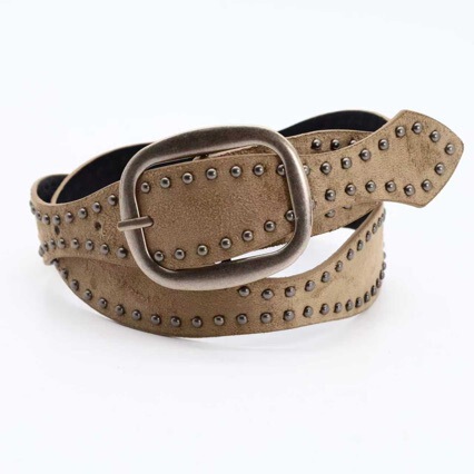 Y2K Men's and Women's Retro Punk Style Double Row Rivet Belt Accessories Niche Metal Belt Waistband Cross-Border Hot Sale