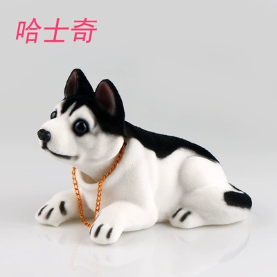 Car ornaments dog resin cute doll - husky