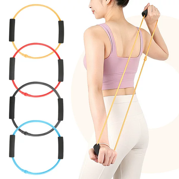 Cross-border sports resistance fitness chest-expanding O-shaped resistance rope home yoga strength training circular resistance trainer