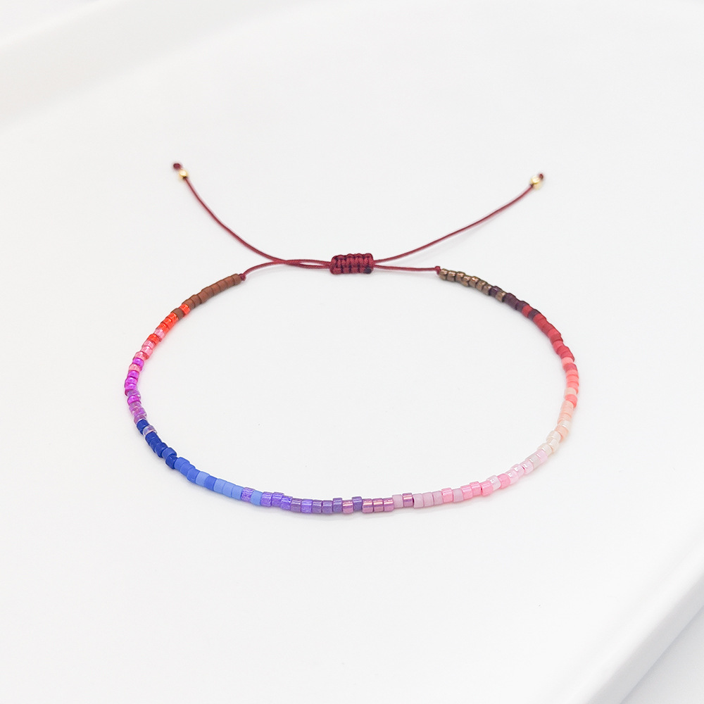Miyuki Beaded Bracelet For Women Gradient Colour Woven Wristband_voghion.com