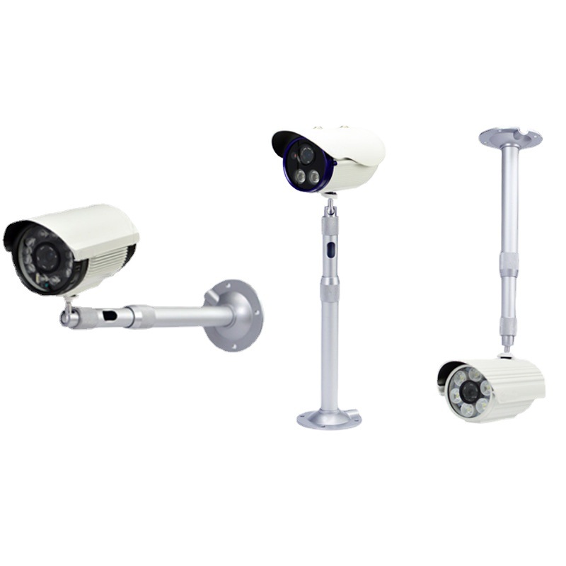 监控摄像头可伸缩加长支架室内外铝合金枪机支架万向吊装壁装两用