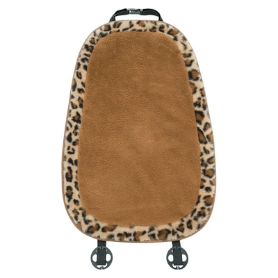 Cross-Border Leopard Print New Car Seat cushion, seat cover - rabbit-fur-leopard-print-edge-brown-cushion-backrest