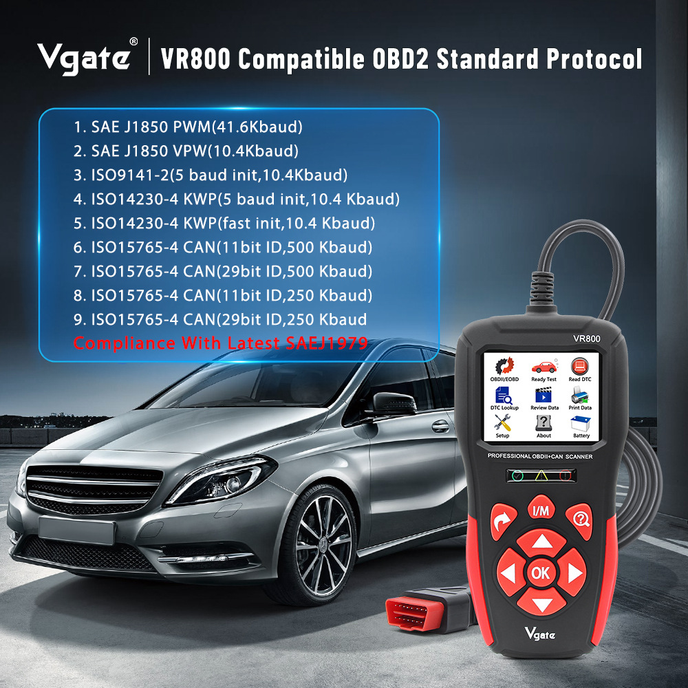VR800 OBDII/CAN Diagnostic Tool, Automotive Battery Fault Diagnosis Tool, Automotive Battery Scanner
