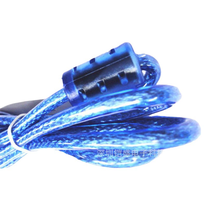 Фабричная прямой продажа USB2.0 прозрачный синий кабель удлинитель мужчина к женщине кабель передачи данных цельная медная жила 0.3-10 метров