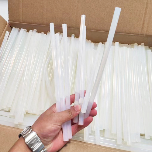 Multi-purpose translucent hot melt glue stick full box manufacturer wholesale 11MM7mm special glue strip eva hot melt glue stick