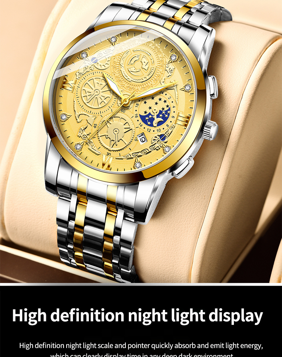 Montre quartz homme étanche design concept squelette épuré_voghion.com