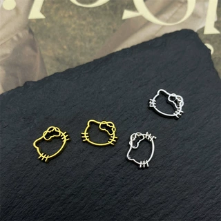 镂空猫咪合金配件可爱卡通饰品贴片手工发饰手机壳袜子DIY辅料