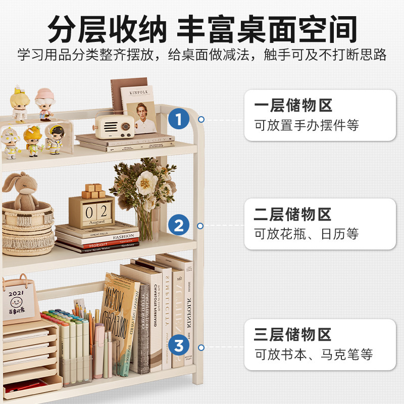 Estantería escritorio estante de almacenamiento escritorio Oficina estudiante dormitorio libro cosméticos hierro organización estante
