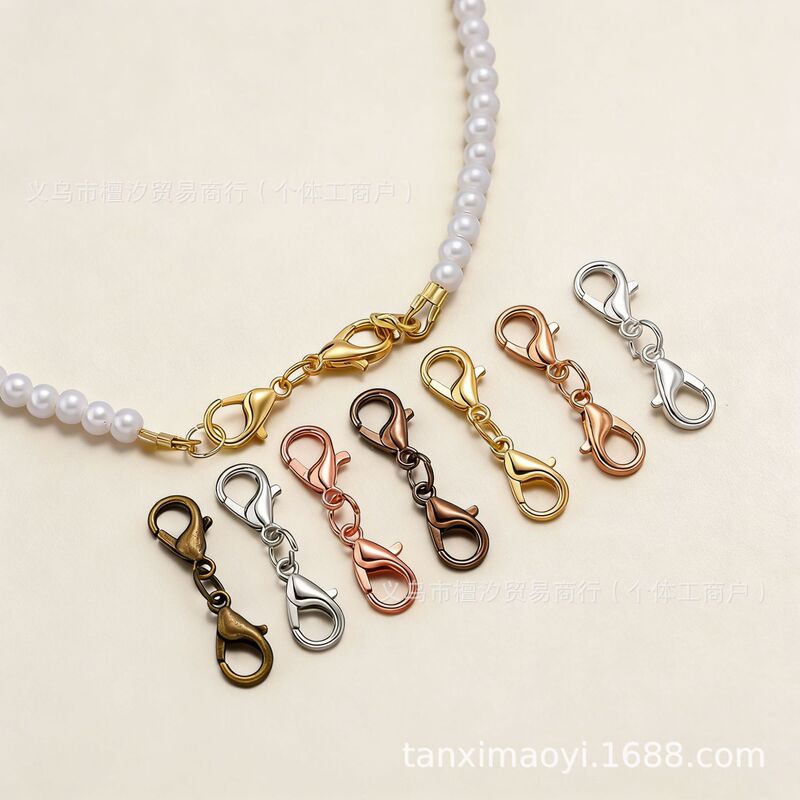 Zinc Alloy Double-Ended Lobster Clasp Spring Clasp Connector DIY Necklace Bracelet Clasp Connector Buckle Jewelry Accessories Zinc Alloy Double-Ended Lobster Clasp Spring Clasp Connector DIY Necklace Bracelet Clasp Connector Buckle Jewelry Accessories