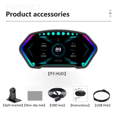 LCD inclinometer high-definition speed | Vehicle HUD