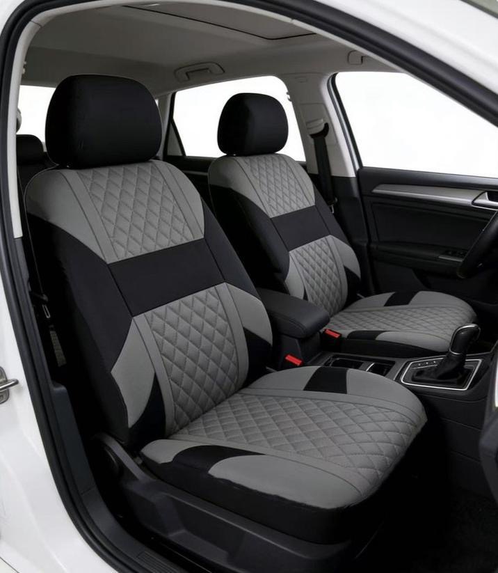 Manufacturer's universal car seat cover 3D horizontal stripe diamond pattern 9-piece set for five seats, suitable for cross-border e-commerce platforms like TEMU and Amazon