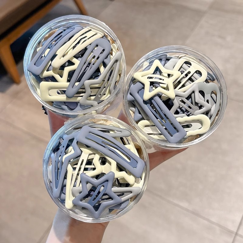 Gota de agua estrella clip de cabello lateral de la mujer frente clip de cabello frágil clip de frangeo lindo dulce clip de cabello