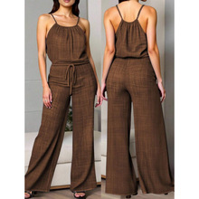J 60306 Linen Drawstring Jumpsuit ������������羳����