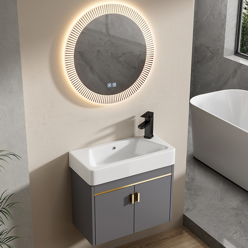 gabinete de baño de aluminio espacio pequeño gabinete de baño cerámica integral gabinete lavabo transfronterizo lavabo lavabo lavabo