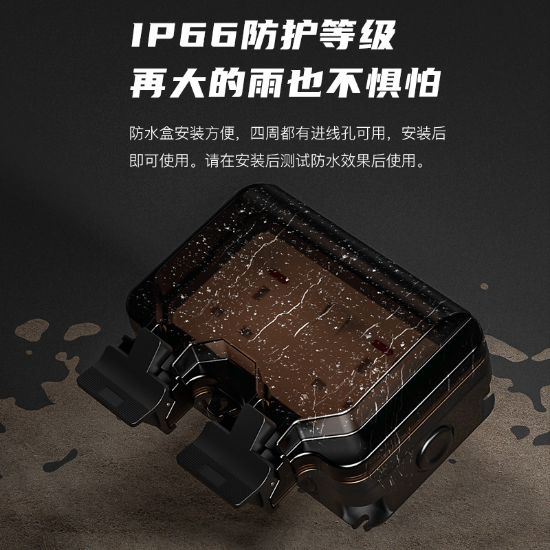 European IP66 two-position German 16A socket explosion-proof rain charging industrial power strip outdoor dustproof waterproof socket