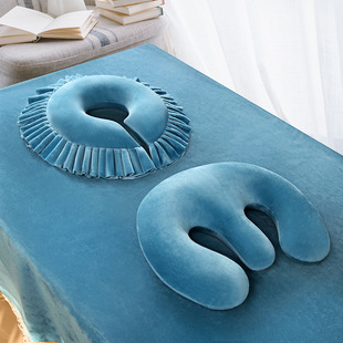 Beauty Salon Chest Pillow Latex U-Shaped Pillow for Sleeping on the Chest Pillow Massage Bed Massage Hole Face Protection Chest Protection C^