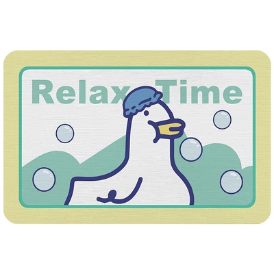 Carpet Bathroom Non-Slip Foot Mat | Avtomobil döşəmə paspasları - take-a-bath-and-go-to-the-duck-square-white-background-396009cm